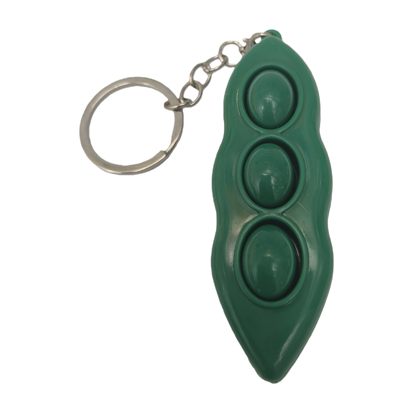 Green pea-shaped press-type toy keychain cartoon creative children's gift, cute and portable decoration Item Picture