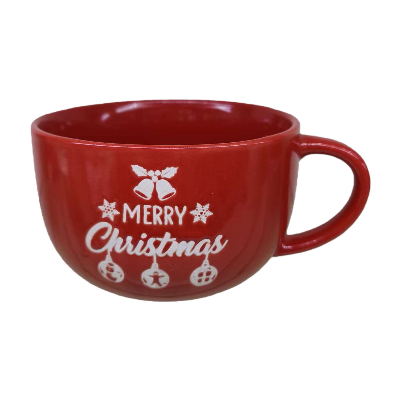 Creative Christmas home decoration with red ceramic water cups, warm coffee and tea sets as gifts Item Picture