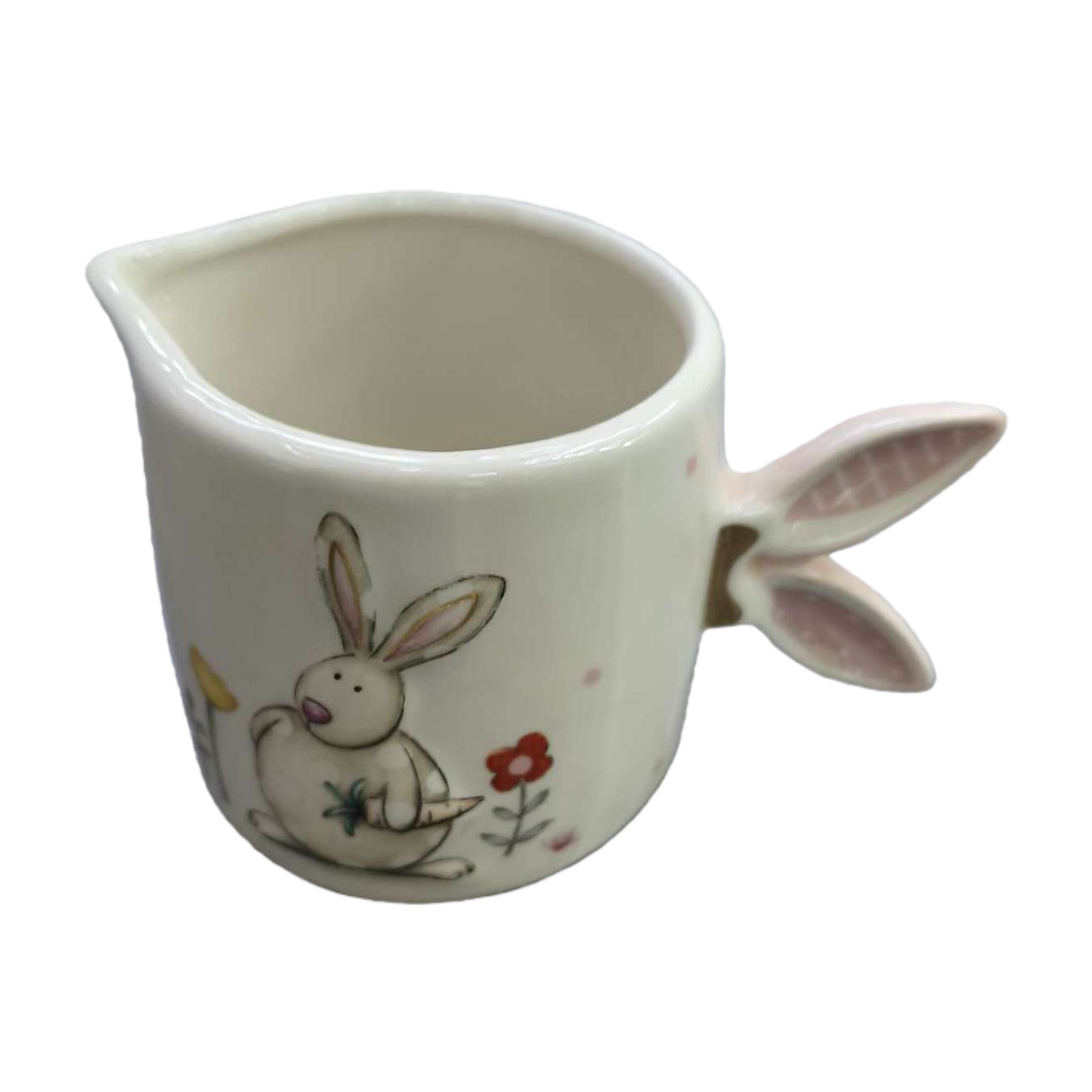 The white ceramic rabbit-ear small milk pot is a creative home coffee and milk pot. It's a cute and fun breakfast essential item Item Picture