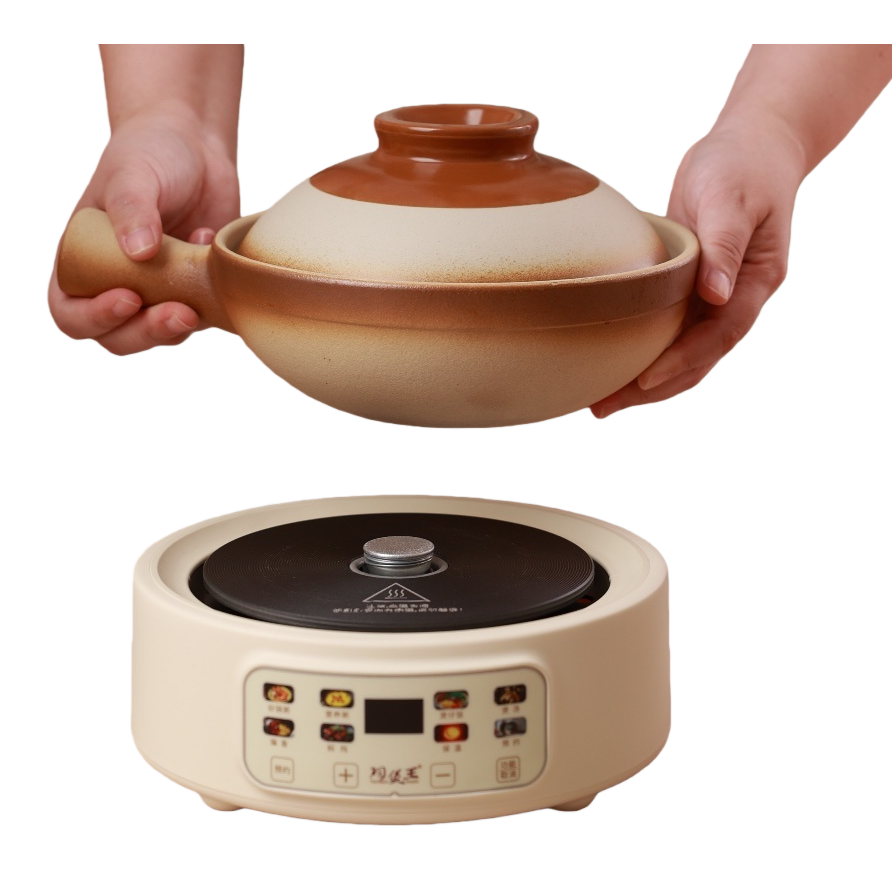 Earthenware clay pot is a household soup and stewing pot that is heat-resistant, durable, nutritious and fresh-keeping. It is a kitchen stew pot Item Picture