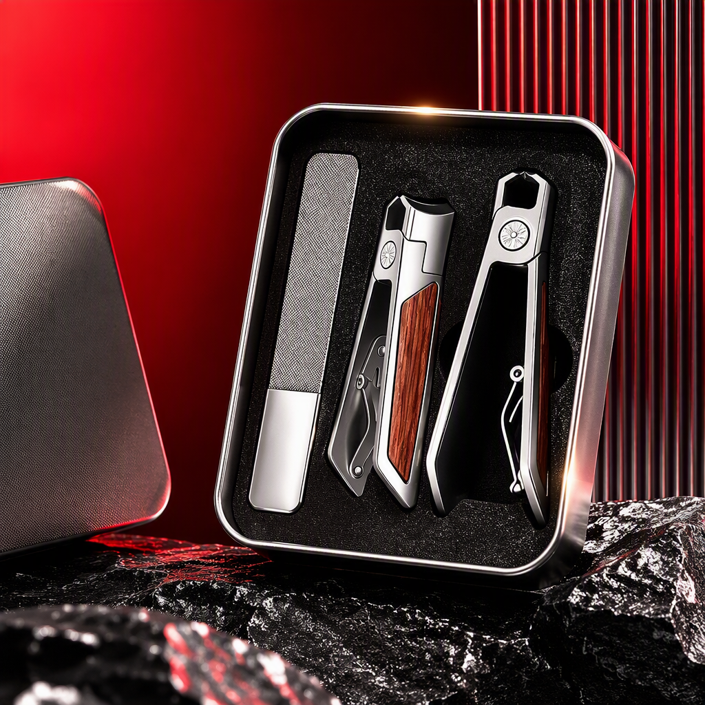 Conjunto de corte de uñas de plata de alto grado herramienta de uñas multifuncional conjunto de manicura portátil conjunto de cortador de uñas caja de regalo Specification image