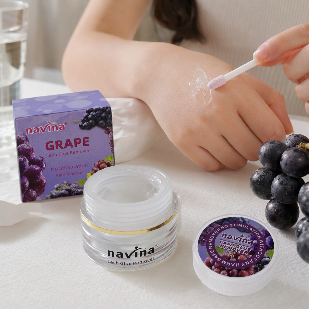 Púrpura grape theme eyelash pegamento removedor suave sin irritación soporte de maquillaje duradero removedor de maquillaje profesional productos de cuidado details Picture
