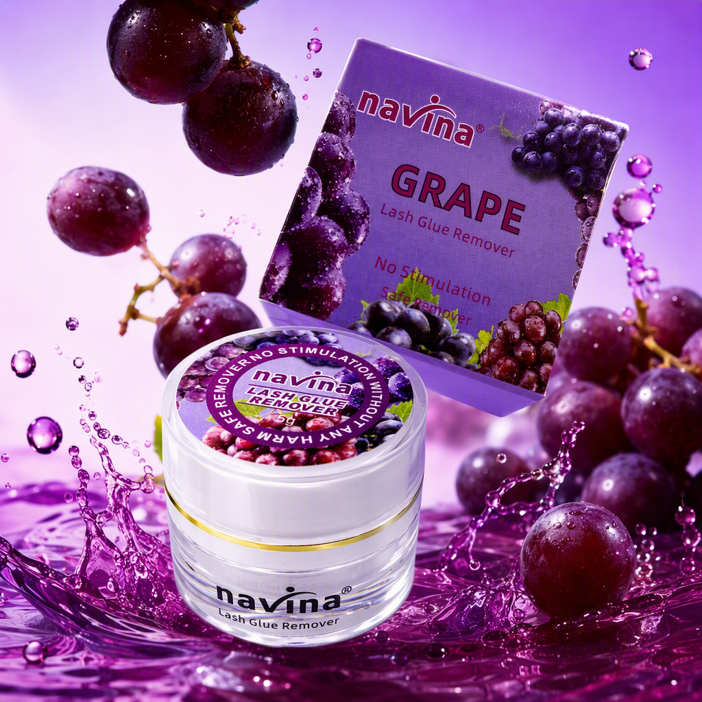 Púrpura grape theme eyelash pegamento removedor suave sin irritación soporte de maquillaje duradero removedor de maquillaje profesional productos de cuidado Specification image