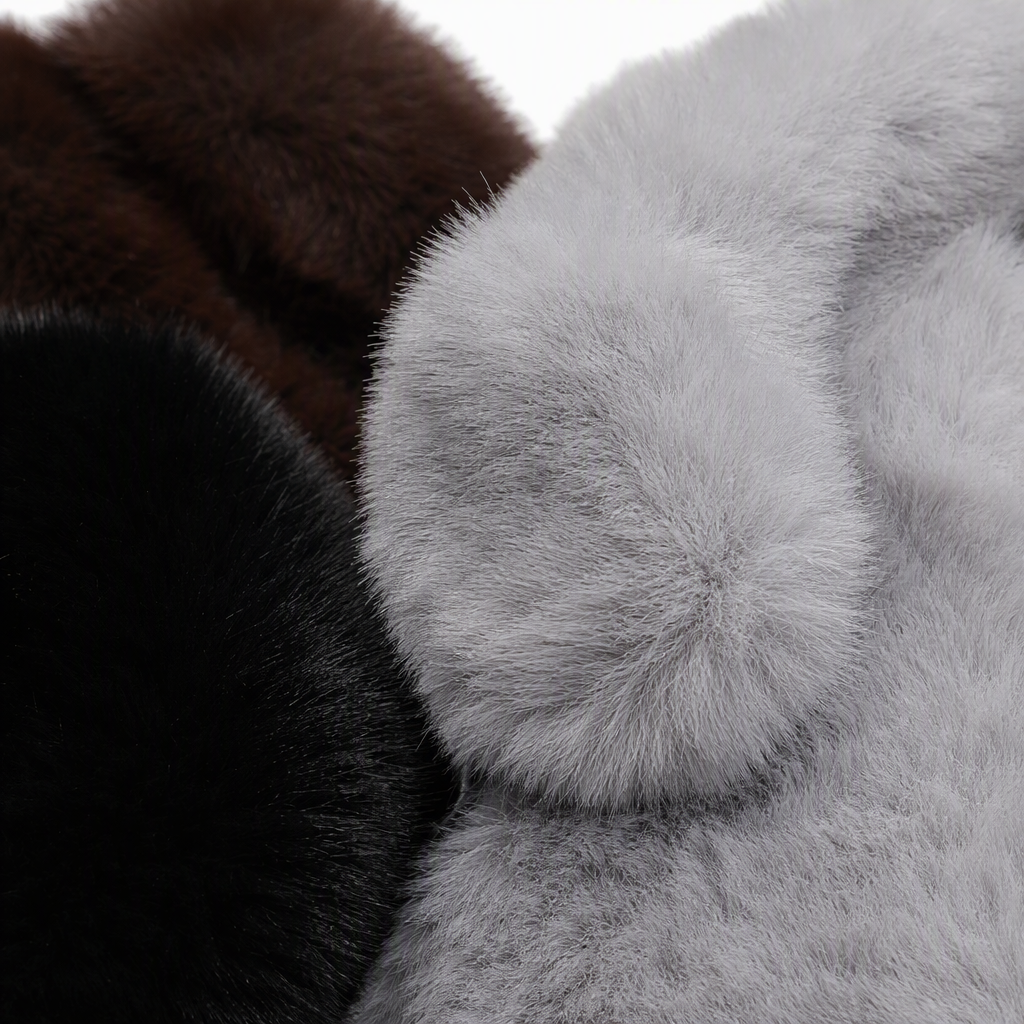 Korean-style simple and high-end mink hair clips, headwear, hairpins, grippers, versatile hair accessories, hairpin decorations, hair accessory parts Application Scenario