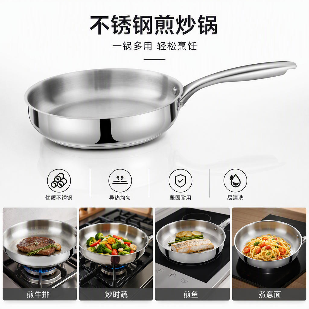 Multifunción antiadherente sartén home fry cooker cooker artículos de cocina resistente al calor multicolor opcional HR104-4
