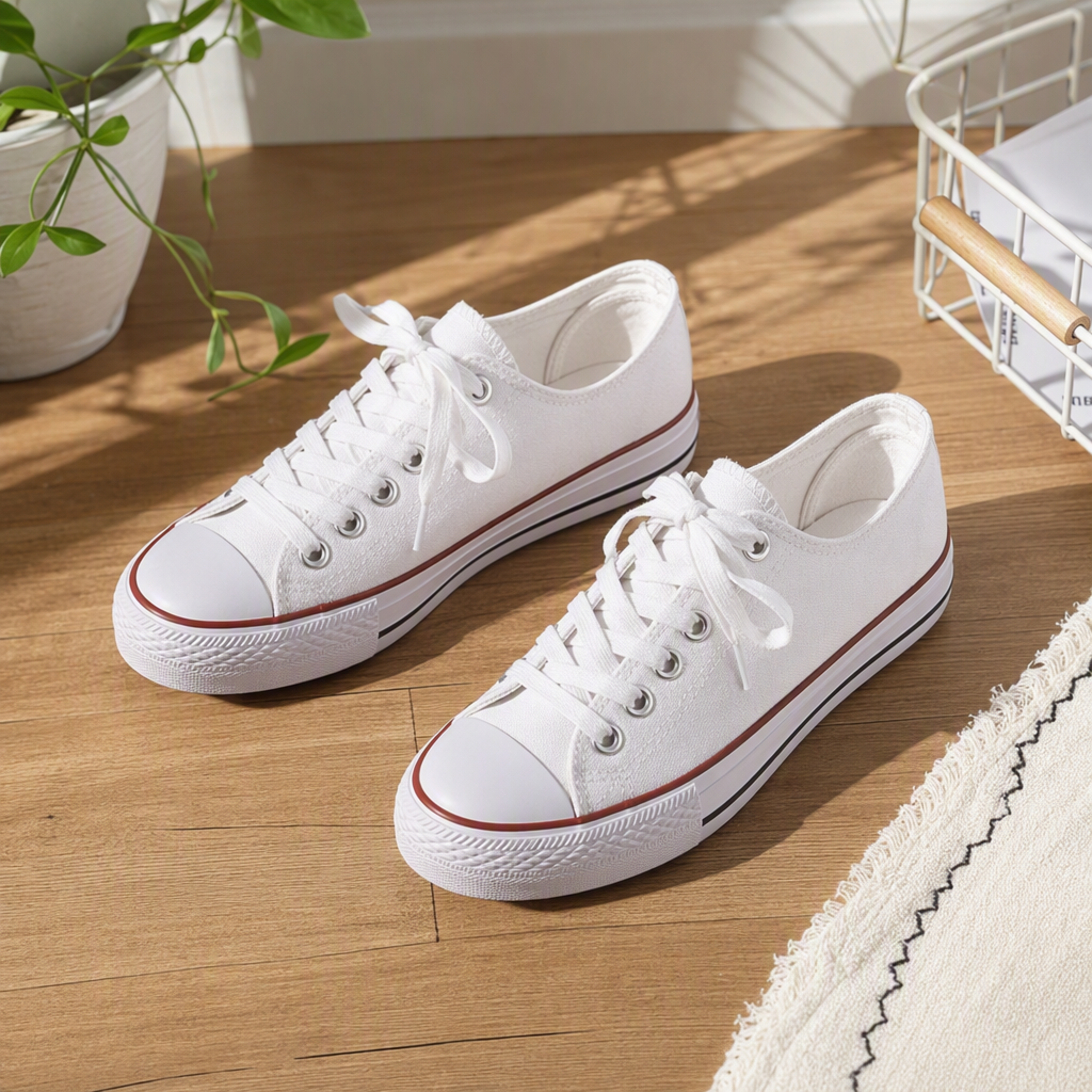Fashionable and versatile casual shoes for men and women, Korean student white canvas shoes, sports shoes, breathable, comfortable and trendy style details Picture