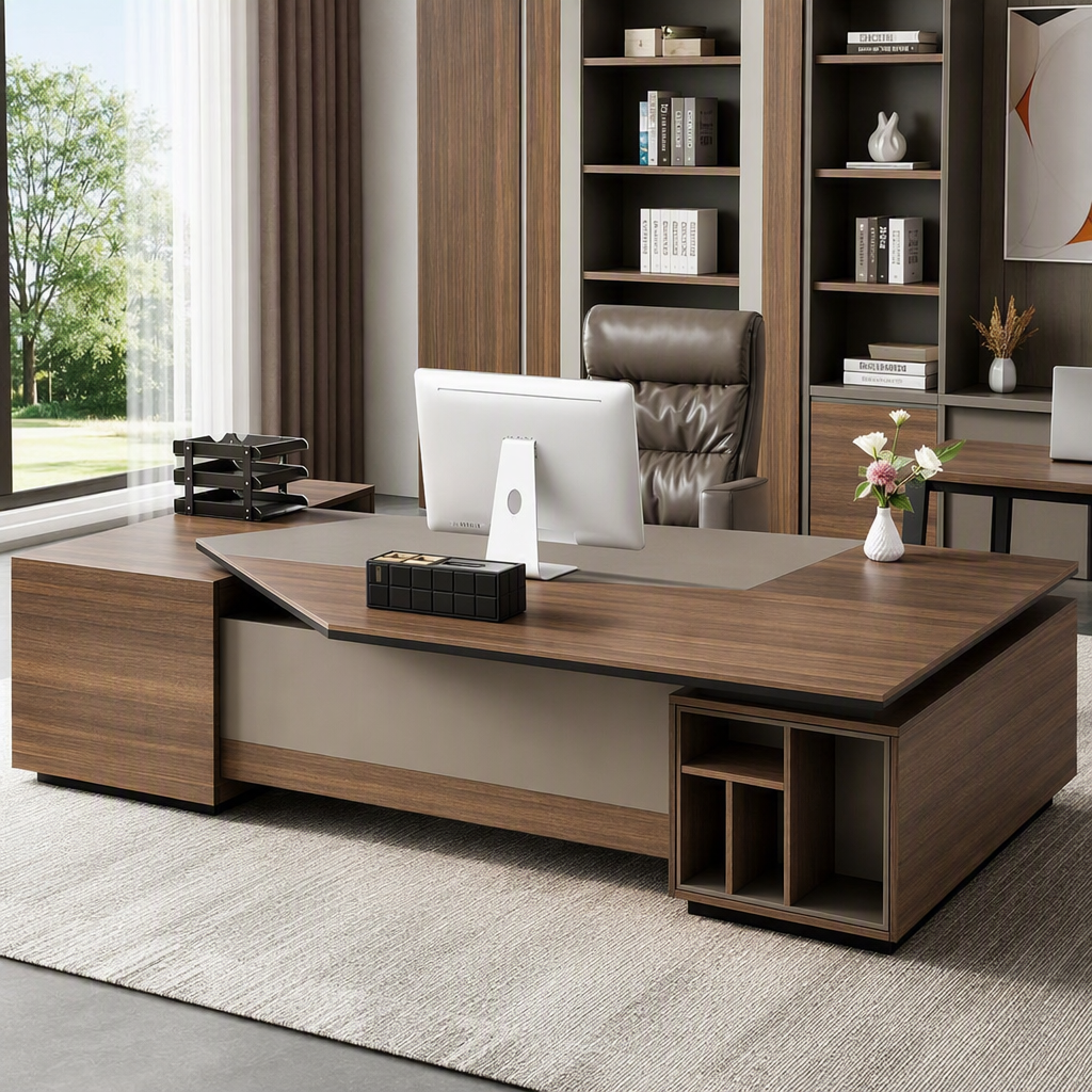 Escritorio de negocios multifuncional escritorio de escritorio moderno y simple mesa de reuniones muebles de oficina suministros de oficina prácticos y duraderos Item Picture