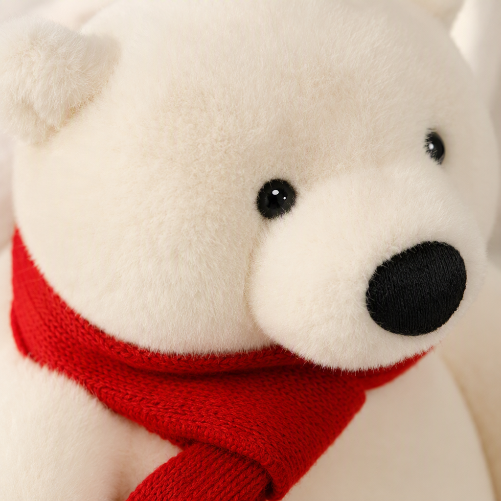Cute white polar bear plush toy, pillow, fabric doll, children's gift, soft and adorable style Application Scenario