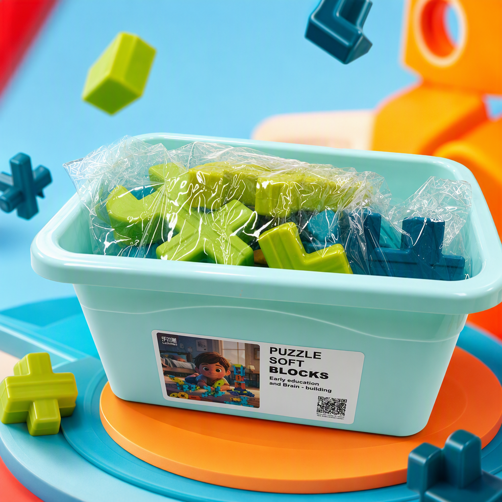 Caja de almacenamiento granular grande bloques de construcción de ensamblaje para niños juguetes de construcción infantil early learning puzzle blocks wholesale