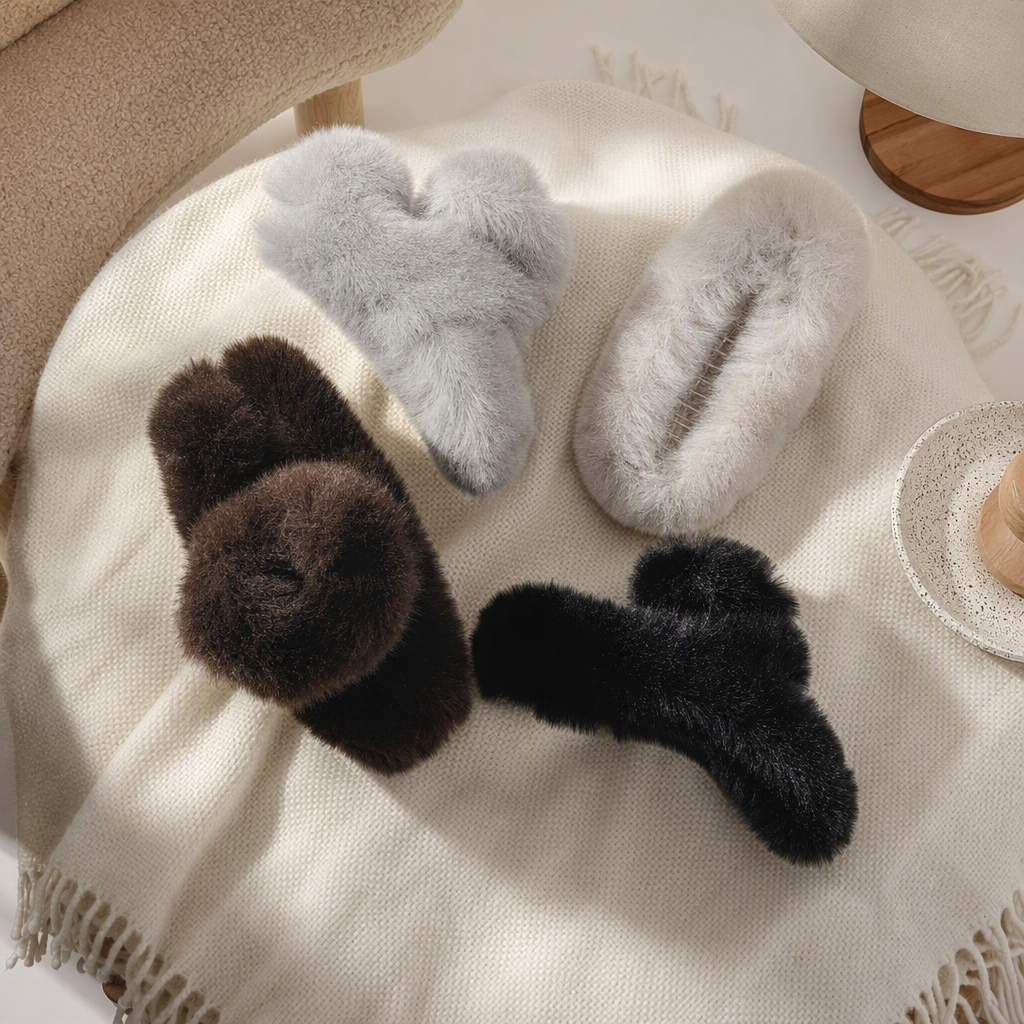 Fashionable, simple, skin-friendly, plush hairpins, hair clips, headwear and hair accessories, versatile hair grabbers, hair clip accessories for both men and women details Picture