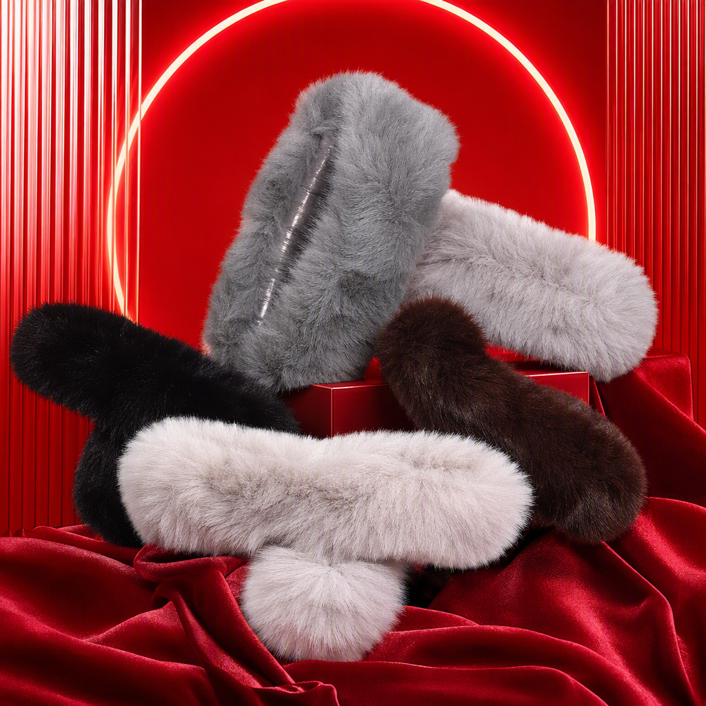 Cute plush hair clips, multi-color and versatile soft hair accessories, student Korean-style hair accessories, girls' hair clips, 13 cm large mink hair grabber Specification image