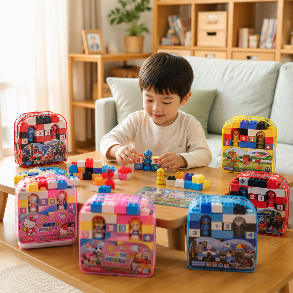 Bloques de construcción de partículas grandes juguetes de interpolación para niños puzzles bloques de construcción de bloques de construcción de plástico conjuntos de juguetes adecuados para niños pequeños