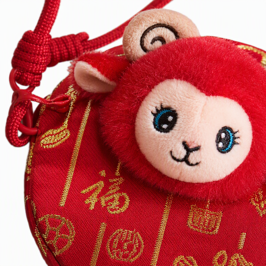 Red sheep shape mini dolls bolsas lindos dibujos animados portátil zero monedero regalos para niños regalos tendencias Application Scenario
