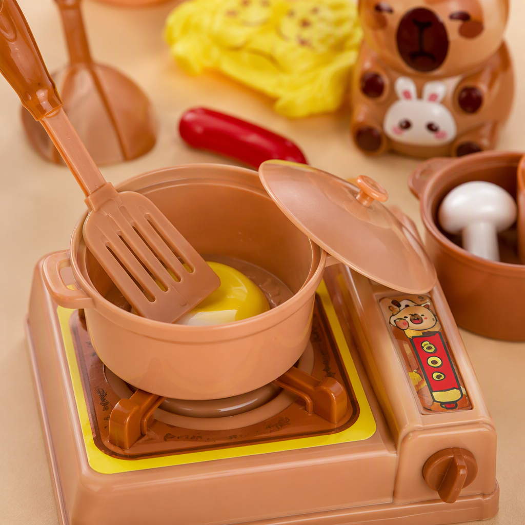 Colorful kids kitchen toy set multifunción simulación cocina suministros niños puzzle juego juguetes caja de regalo Application Scenario