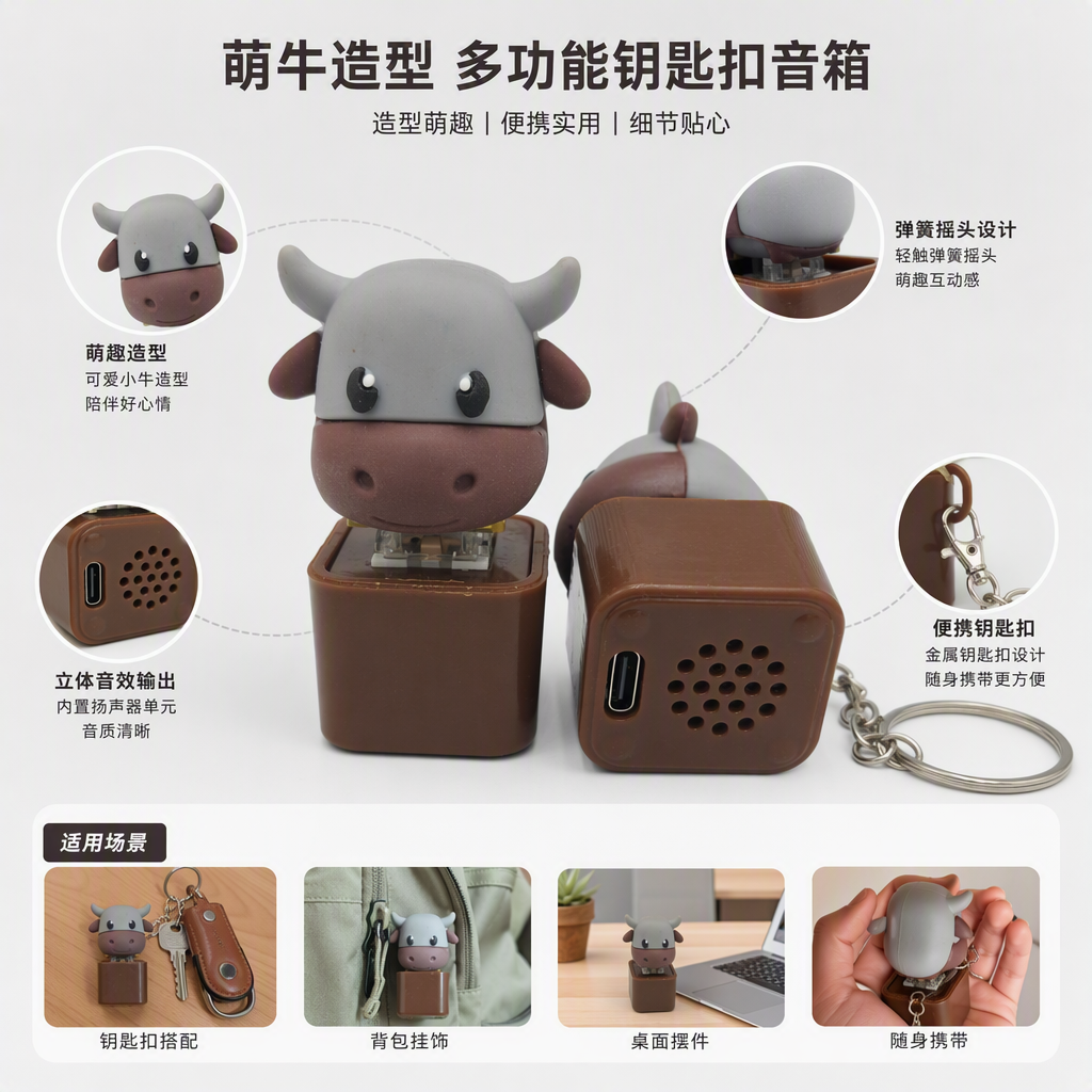 创意牛头造型装饰品个性灰色工艺品简约时尚家居摆件礼品收藏