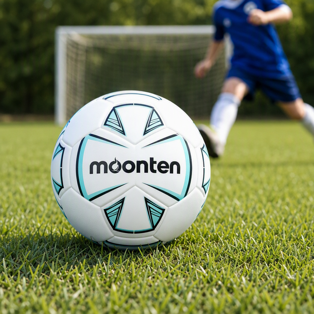 Three types of white No. 5 PU football match training balls with colorful geometric patterns details Picture
