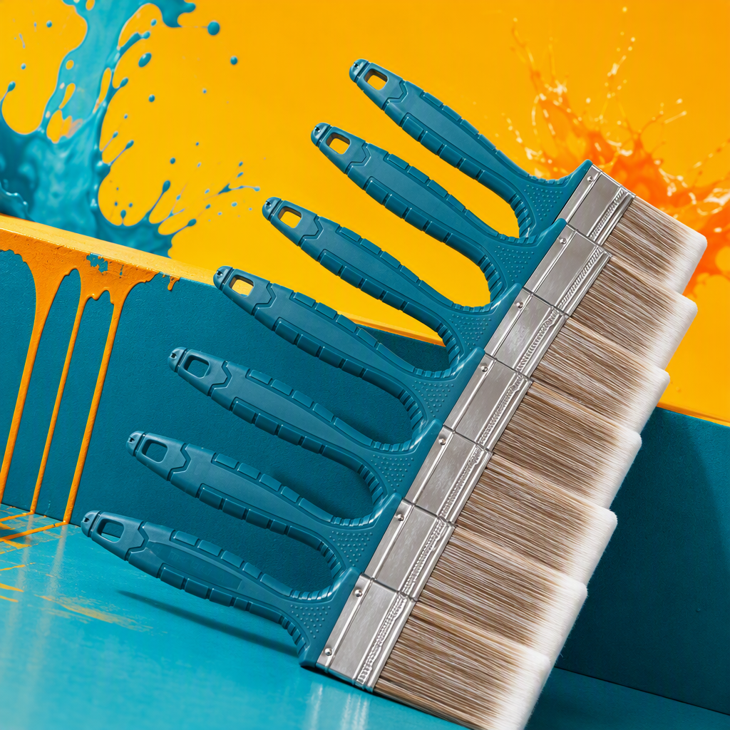 Multifunction blue handle pincel de pintura para el hogar decoración pared madera herramienta de pintura durable agarre de la mano cómodo Specification image