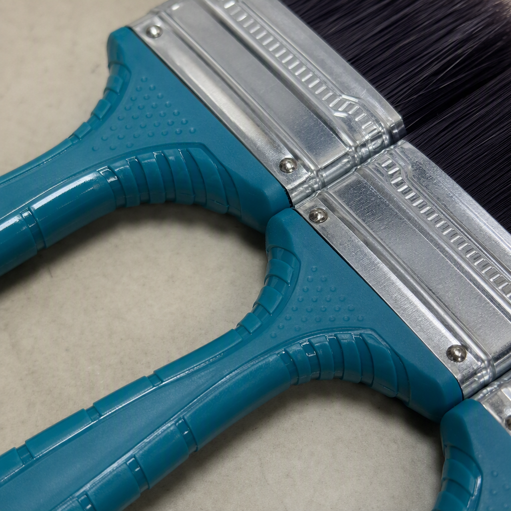 Blue handle paint brush set, a household wall wood coating brush tool Application Scenario