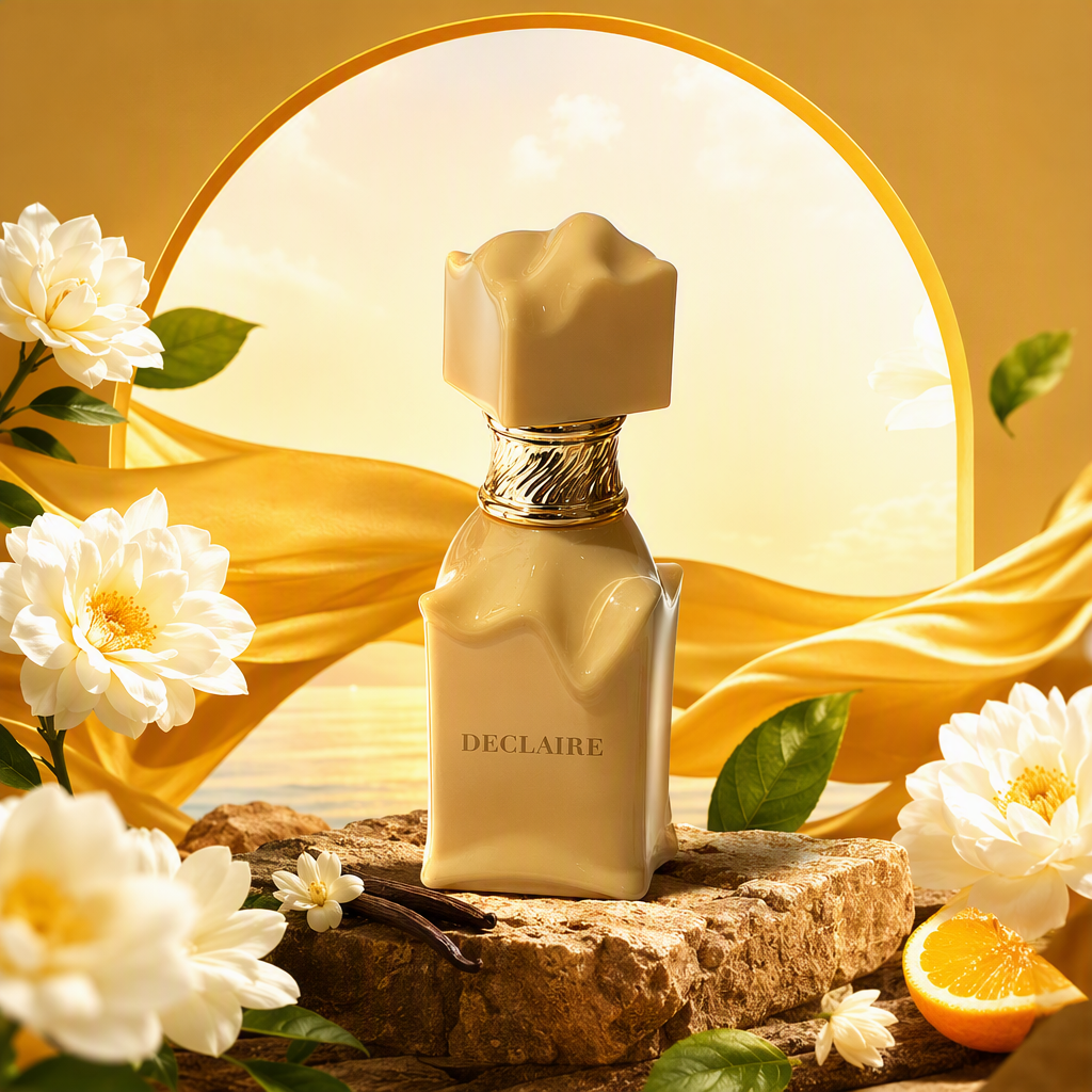 Tertio ParisDECLAIRE Fragrance 30ml cream gold bottle body unique geometric cap packaging box exquisite and elegant Specification image
