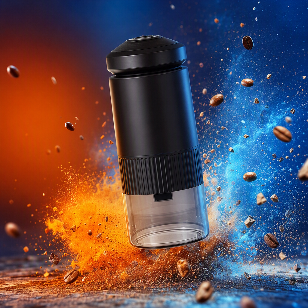 Mini portable manual coffee grinder, black coffee mill, portable home travel essential tool Specification image