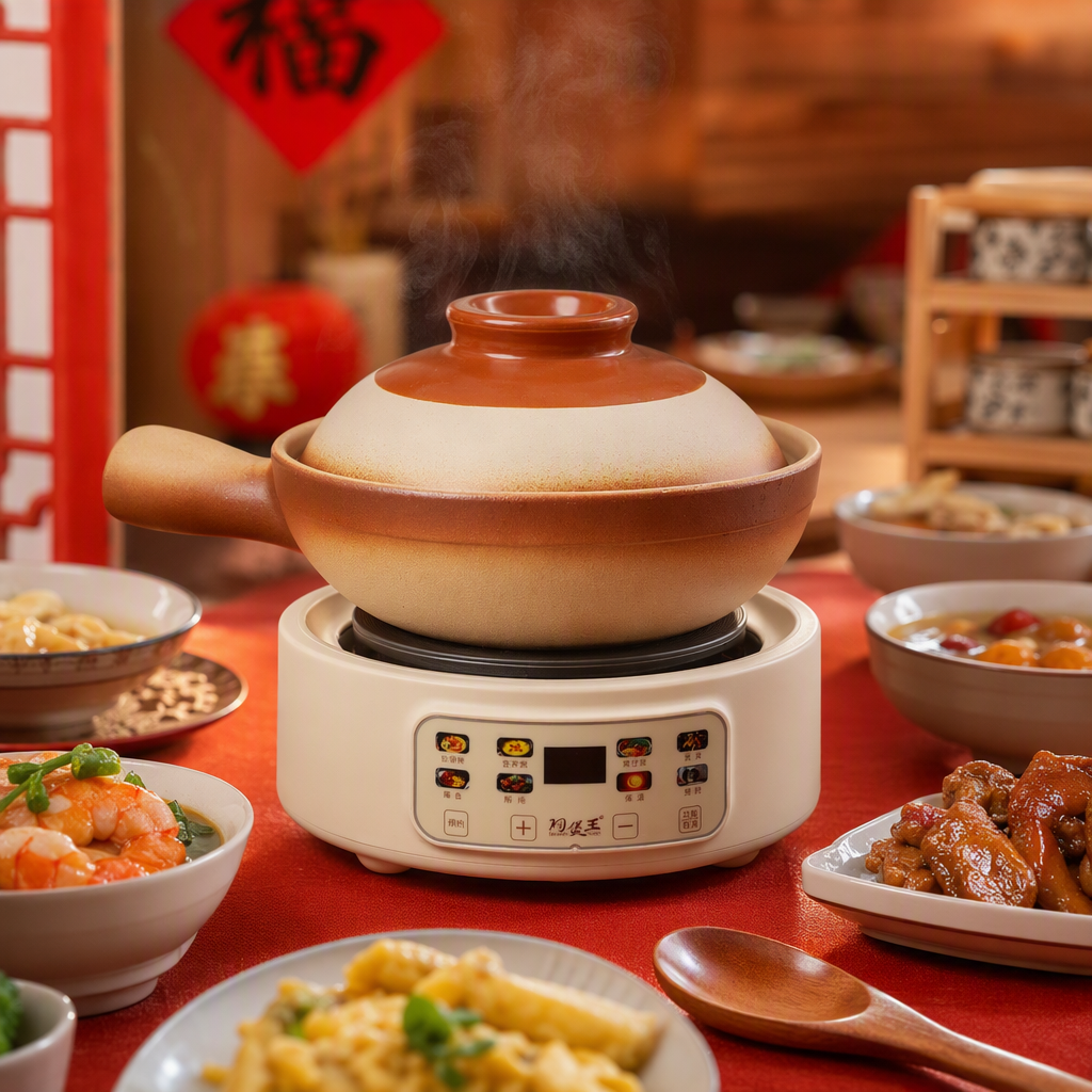 Earthenware clay pot is a household soup and stewing pot that is heat-resistant, durable, nutritious and fresh-keeping. It is a kitchen stew pot Specification image