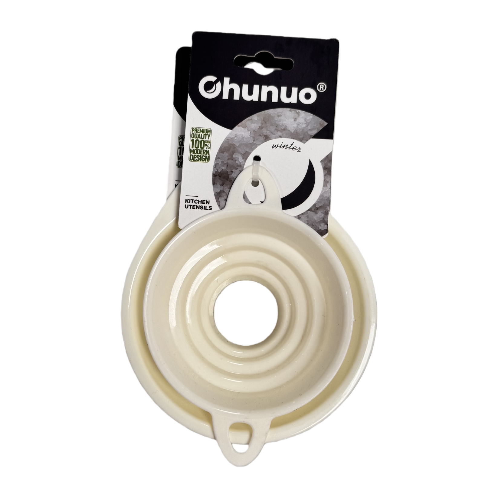 Multi-functional off-white silicone funnel set kitchenware, heat-resistant, durable, portable, easy to clean, household baking tool Item Picture