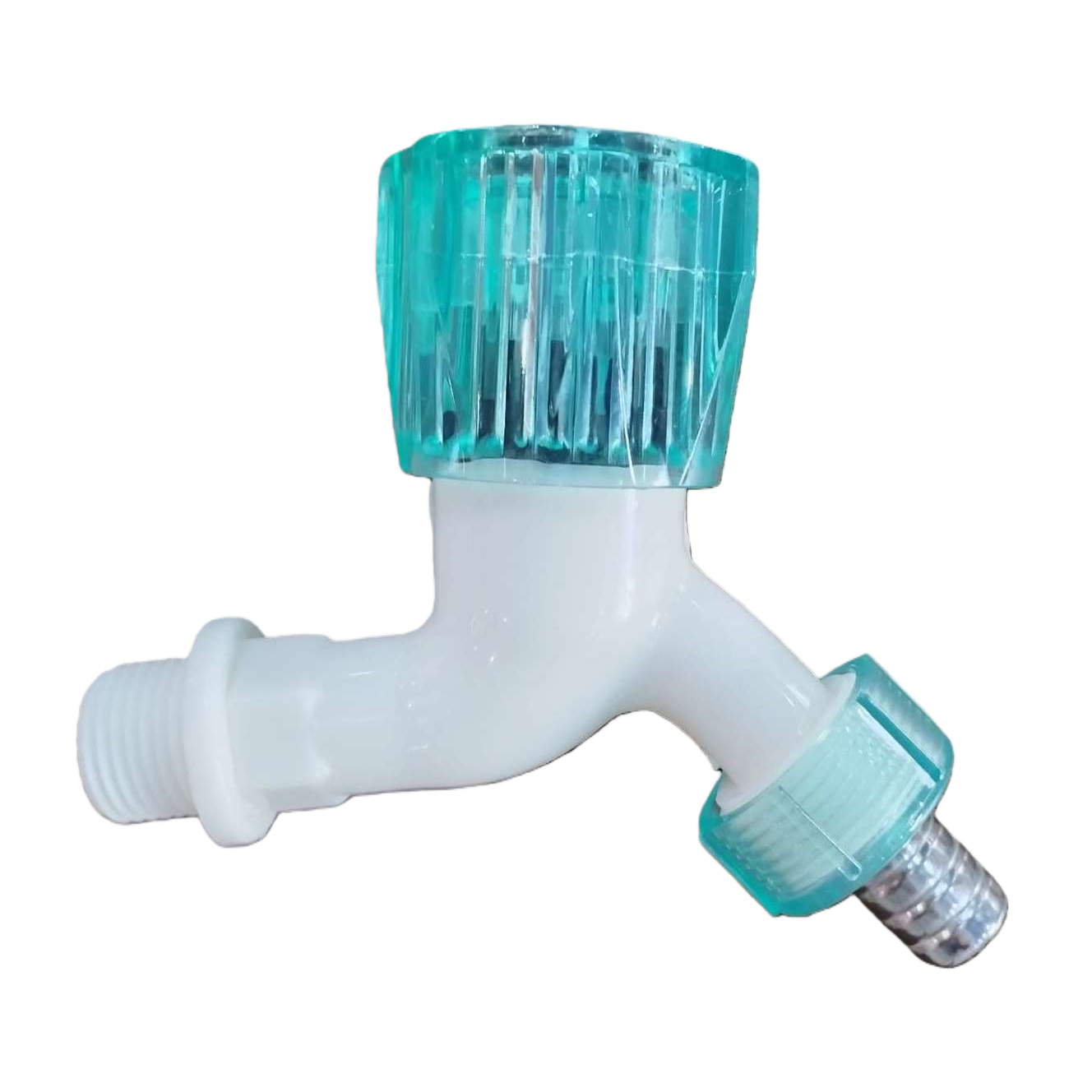 Simple green transparent rotating handle white hand-washing faucet, kitchen and bathroom faucet accessories Item Picture