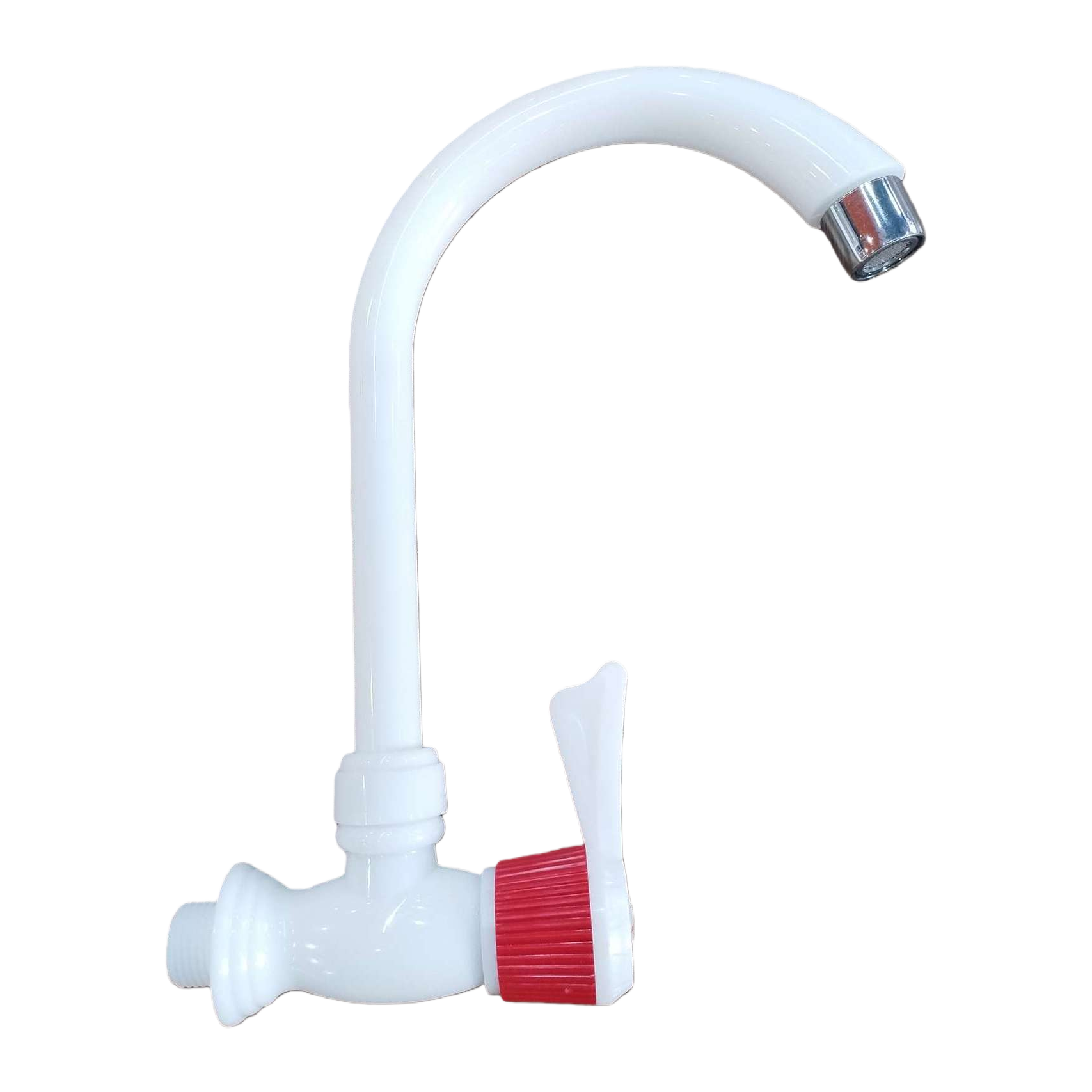 Simple white kitchen washbasin faucet, plastic faucet, anti-rust and durable household faucet accessories Item Picture