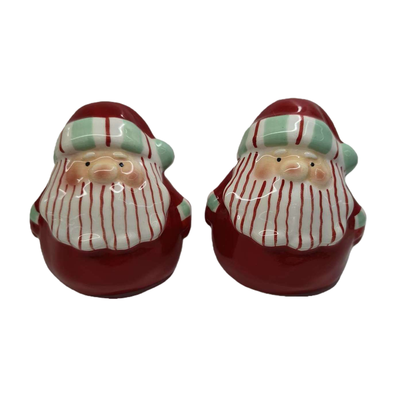 Decoración de navidad cerámica roja old man display casa de vacaciones regalo de navidad decoración set Item Picture