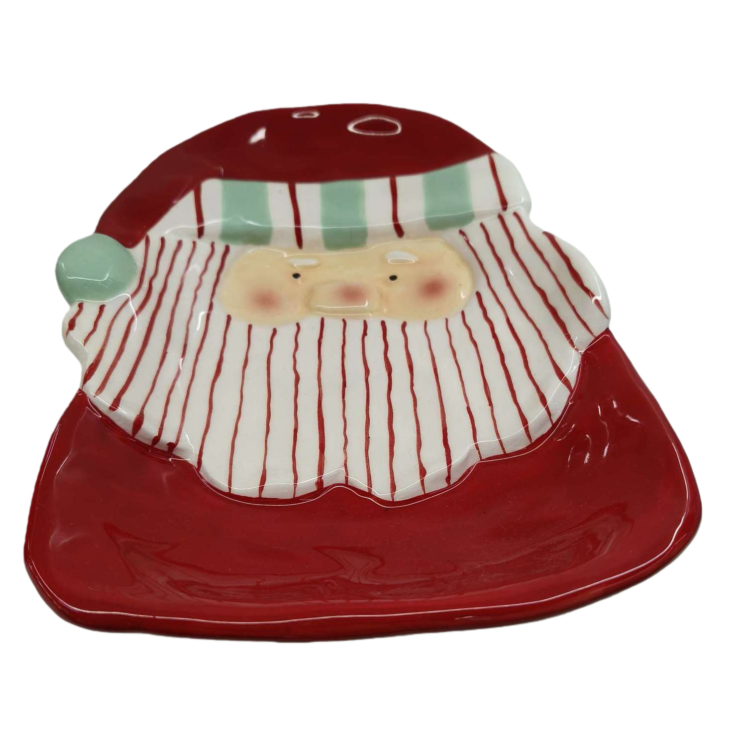 Red elderly ceramic plate for Christmas, creative home decoration, tableware, gifts and ornaments, Christmas presents Item Picture