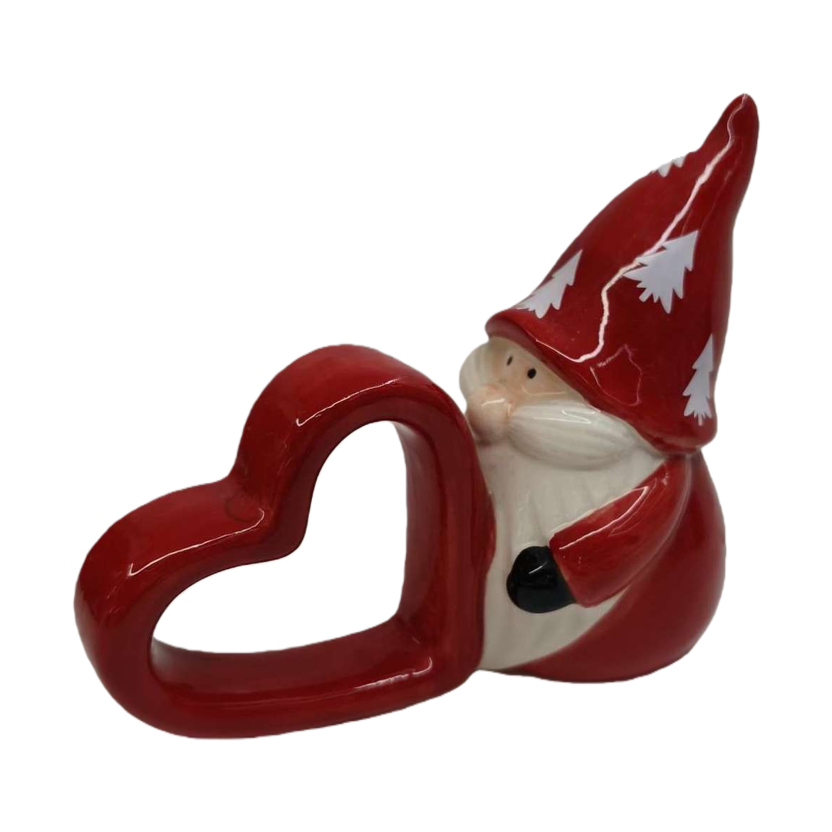 Santa pendular rojo con mango en forma de corazón decoración de vacaciones cálido navidad atmósfera artículos Item Picture
