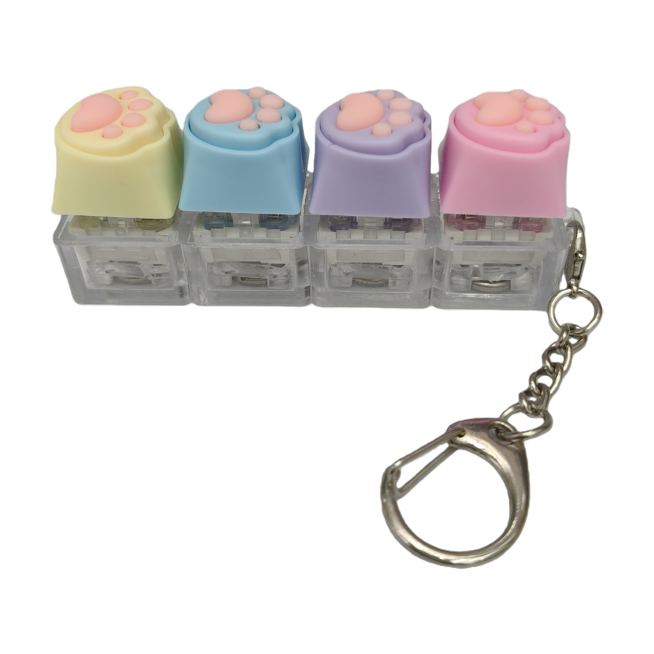 Colorful cat claw-shaped mechanical keyboard keycaps, dazzling and personalized, dust-proof and wear-resistant, with upgraded hand feel, are computer accessories Item Picture