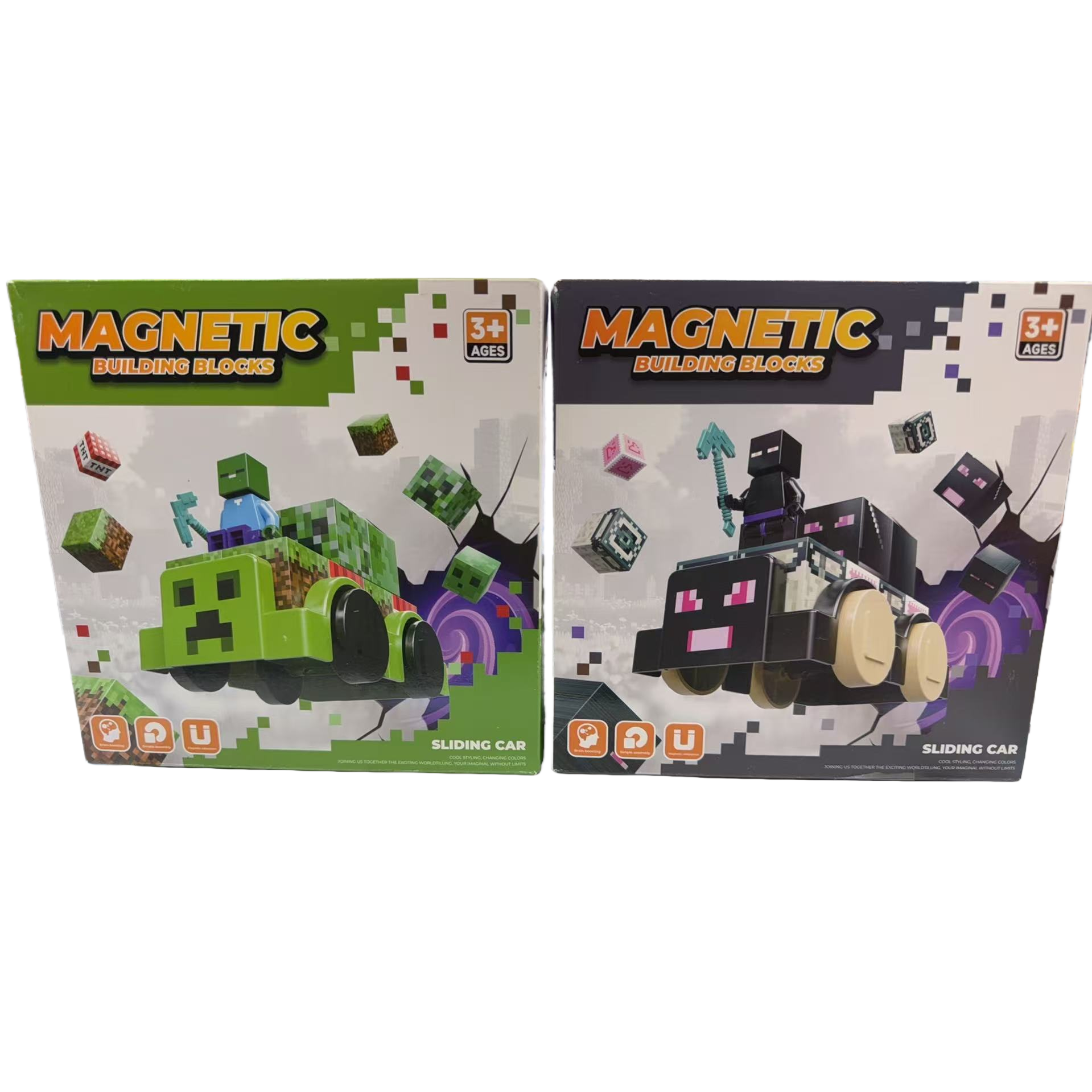 Puzzles para niños educación científica láminas magnéticas juguetes de construcción de conjuntos coloridos bloques de construcción creativos iluminación aprendizaje puzzle toy set