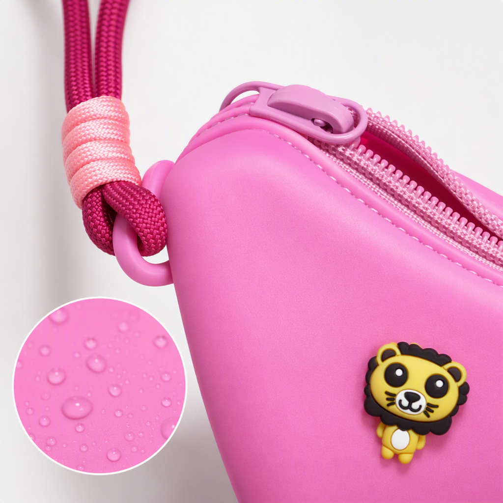 Colorful silicone small bags, cartoon patches, hand-decorated bag accessories, creative storage bags, children's gifts Application Scenario
