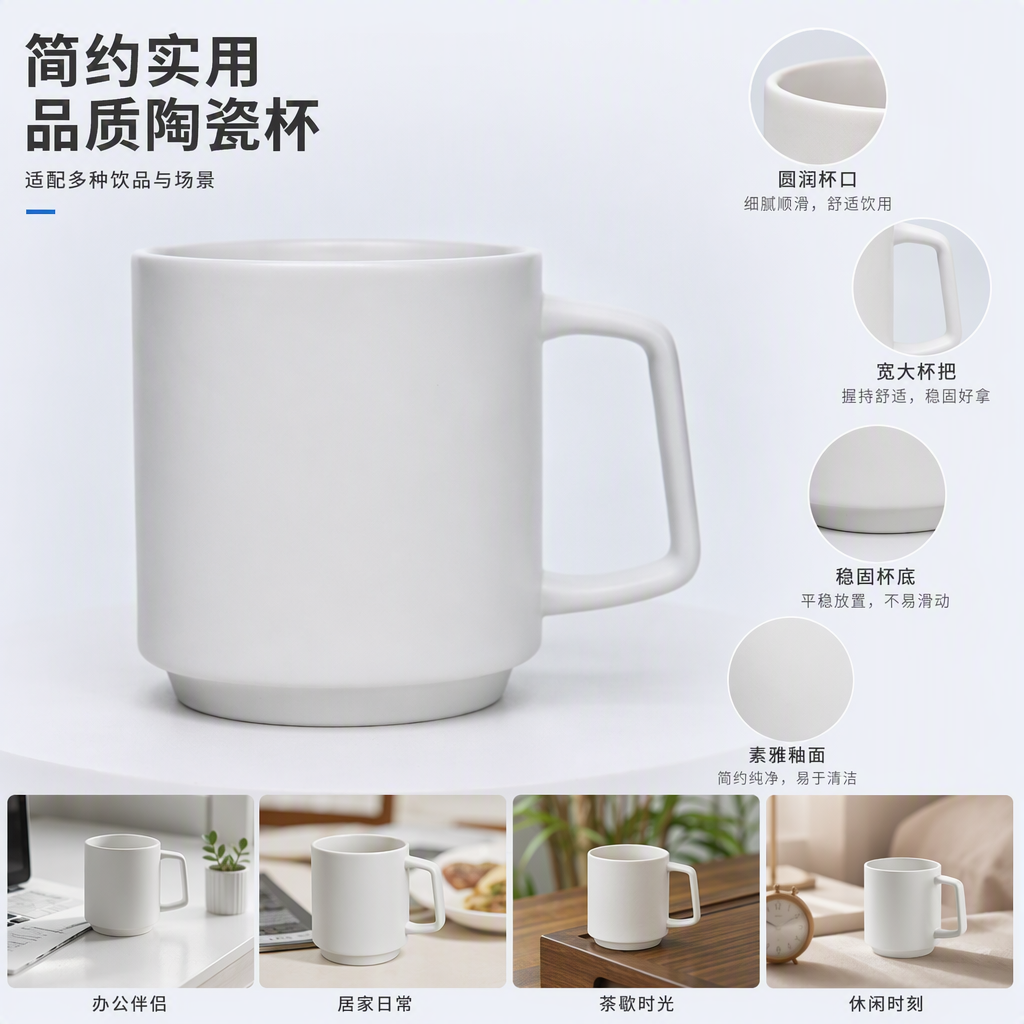 【CL】26Q3#7093 Square handle mouthwash cup