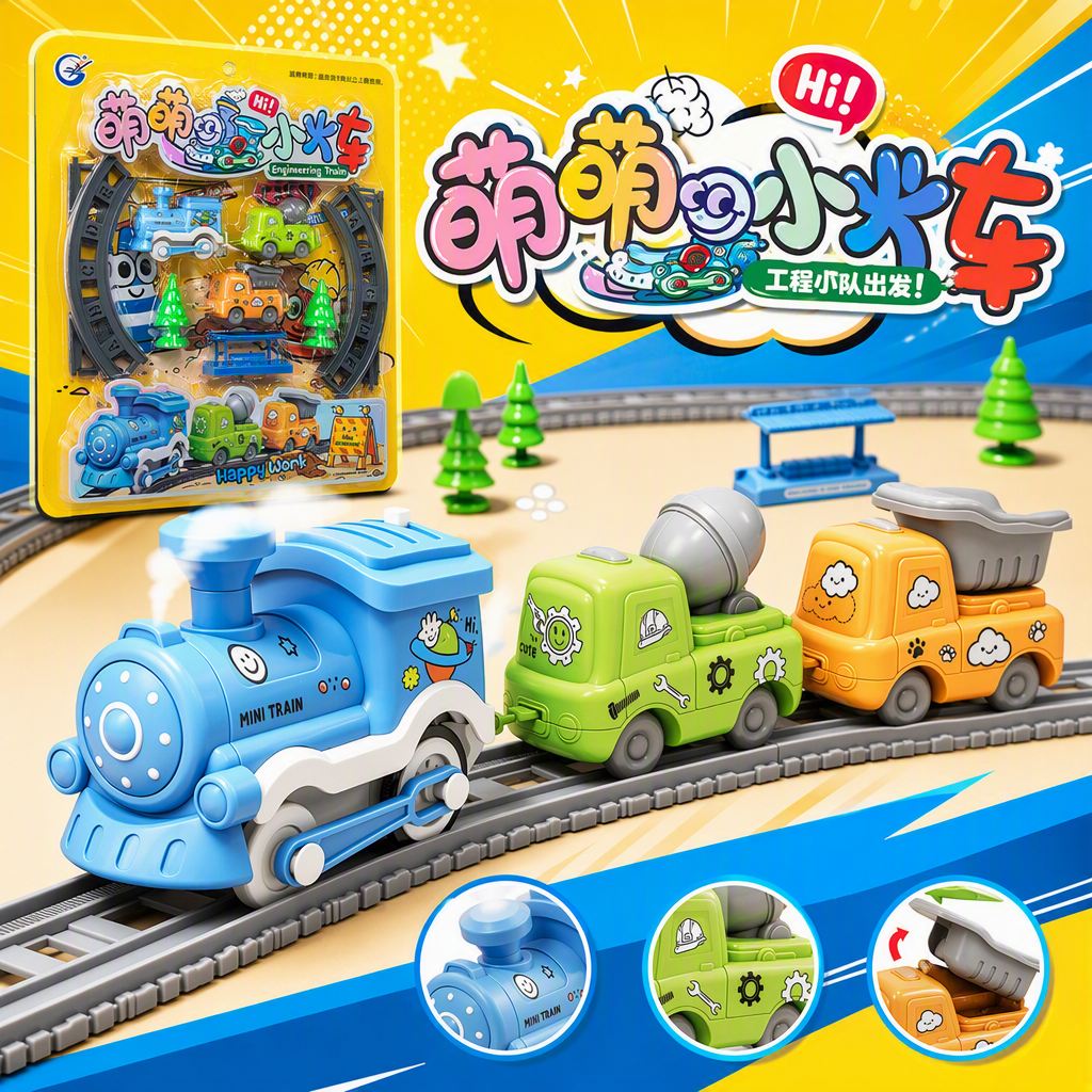 Tren eléctrico colorido juego de juguetes para niños rompecabezas carril carril combo de transporte divertido montar regalo para niños Specification image