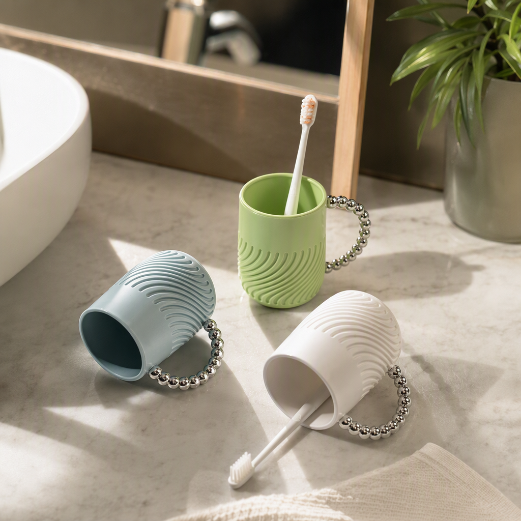 【CL】26Q3#7048 Light Luxury Pearl Mouthwash Cup details Picture