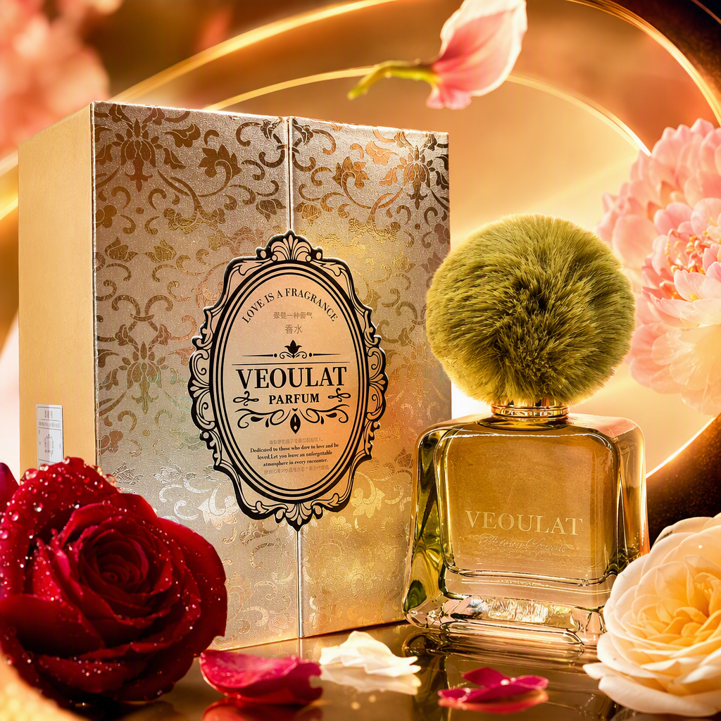 VEOULAT perfume box set with a rich Middle Eastern style and a green pom-pom bottle cap for women Specification image