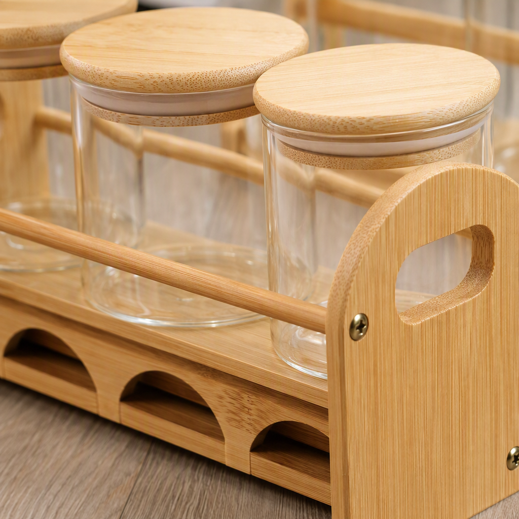 Multi-functional glass sealed jar, dust-proof storage jar, kitchenware organizing container, household storage jar details Picture