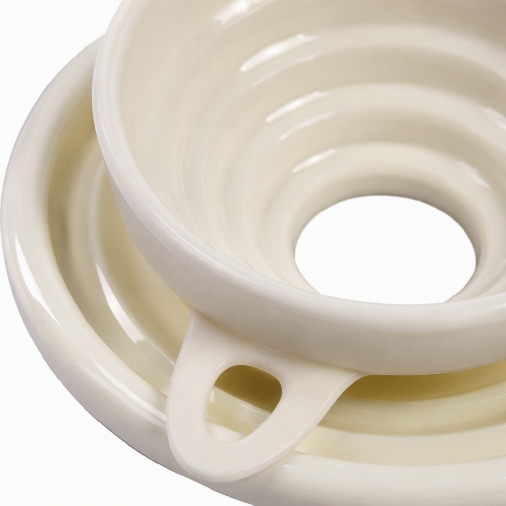Multi-functional off-white silicone funnel set kitchenware, heat-resistant, durable, portable, easy to clean, household baking tool Application Scenario