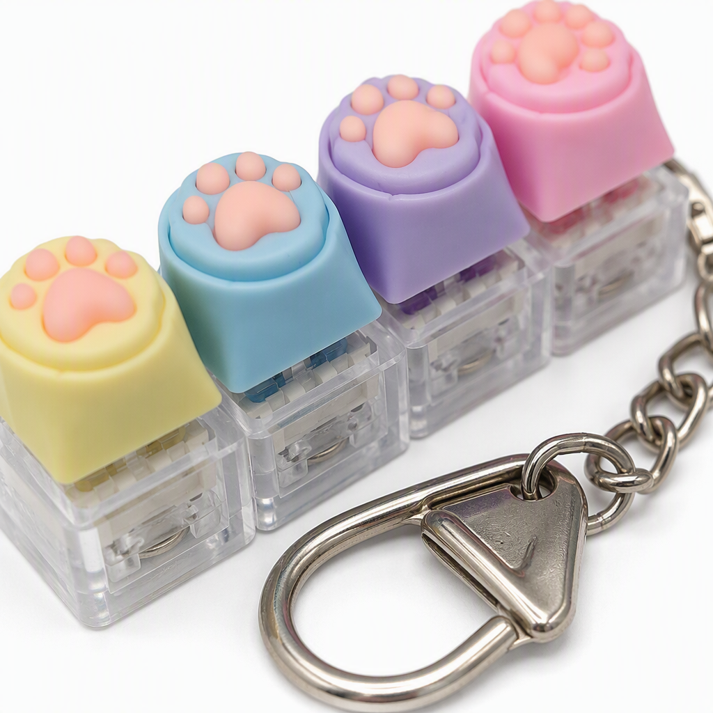 Colorful cat claw-shaped mechanical keyboard keycaps, dazzling and personalized, dust-proof and wear-resistant, with upgraded hand feel, are computer accessories Application Scenario