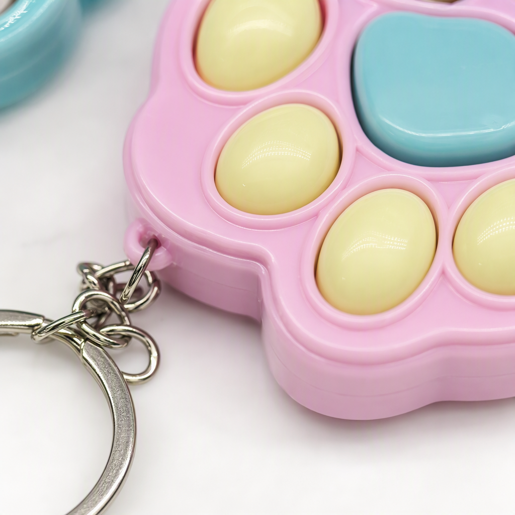 Colorful claw print-shaped press-release keychain, creative cartoon anti-pressure finger toy gift Specification image