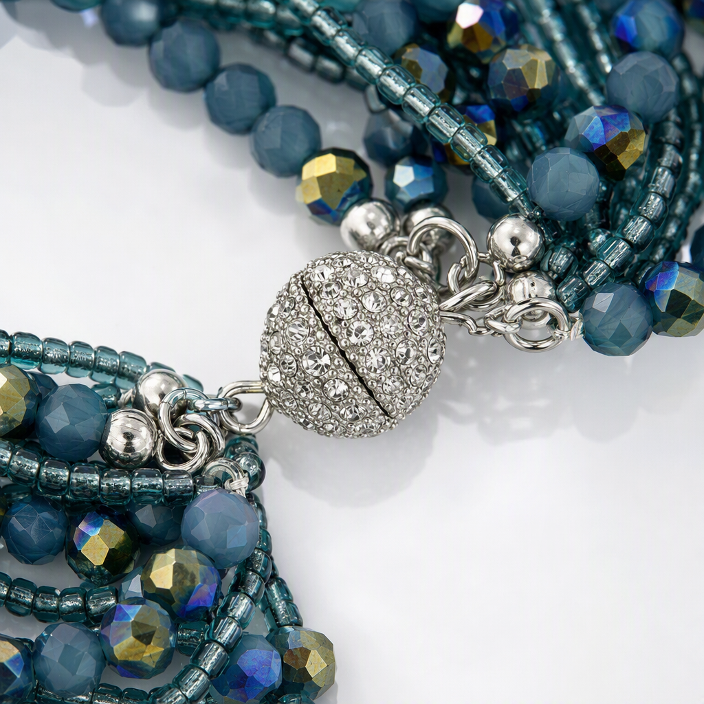 Moda multicapa pulsera de cuentas tendencia versátil azul mano simple personalidad mujer pulsera accesorios regalos Application Scenario