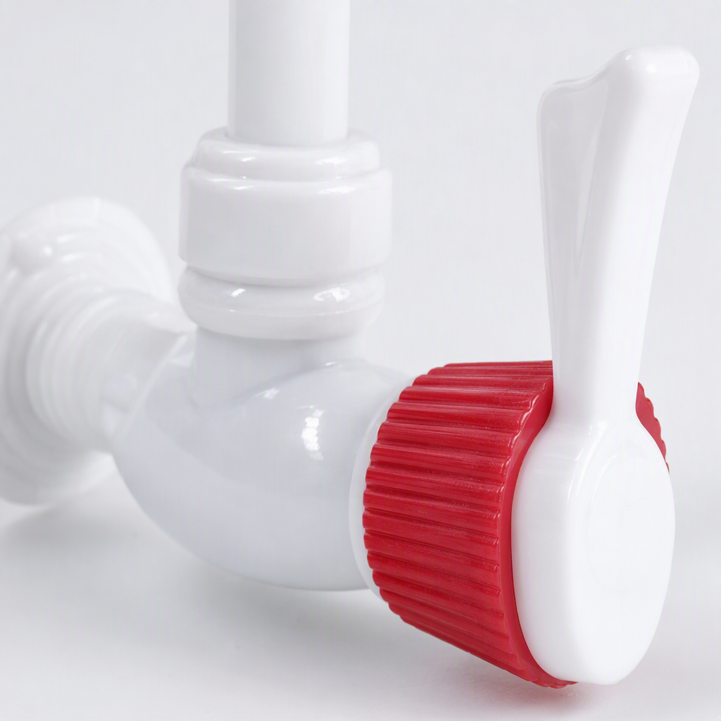Simple white kitchen washbasin faucet, plastic faucet, anti-rust and durable household faucet accessories Application Scenario