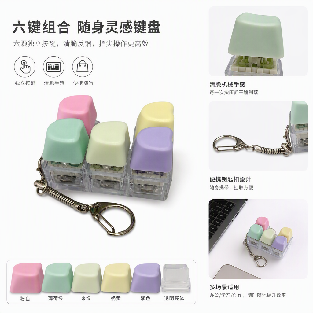 多彩个性钥匙挂件创意钥匙链彩色装饰品时尚钥匙扣礼品