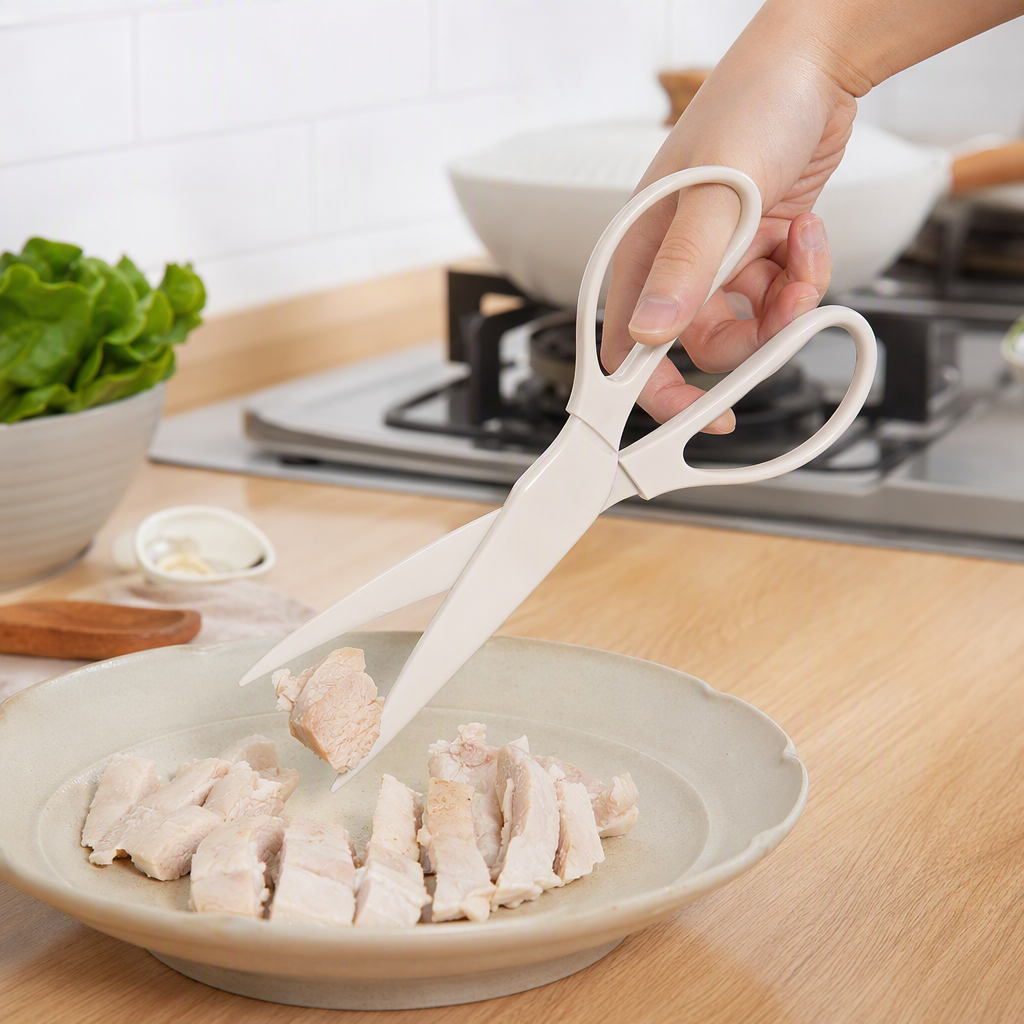 Multi-functional heat-resistant stainless steel kitchen clips, baking clips, food clips, white kitchenware, household tools details Picture