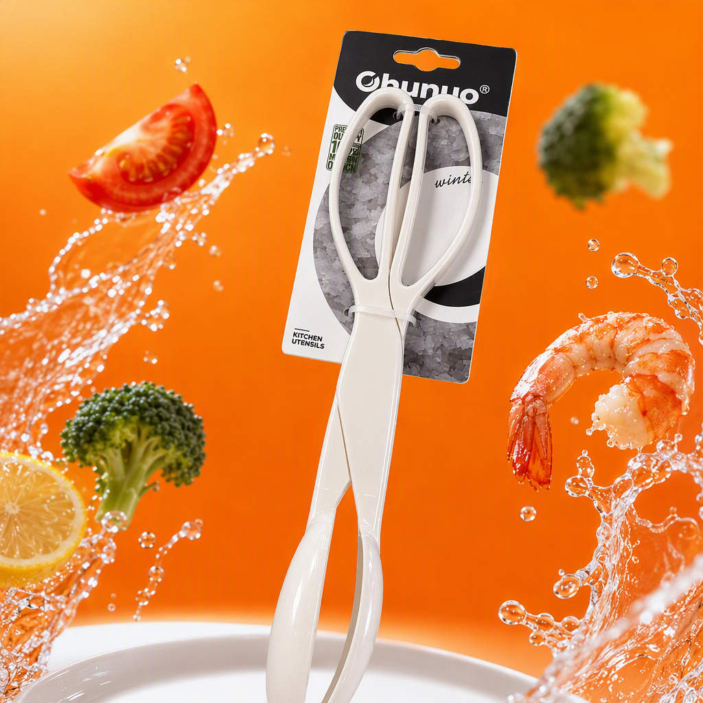 Multi-functional heat-resistant stainless steel kitchen clips, baking clips, food clips, white kitchenware, household tools Specification image