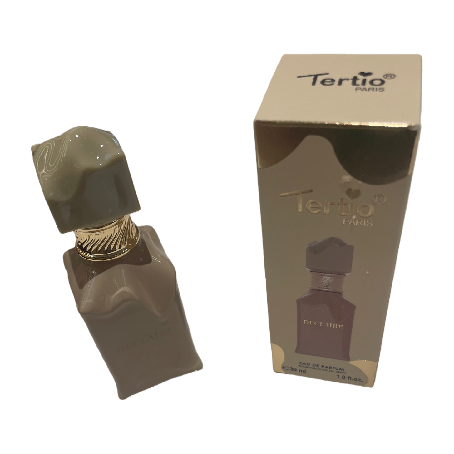 Elegant beige perfume bottle with exquisite packaging box, fashionable and simple fragrance gift box set Item Picture