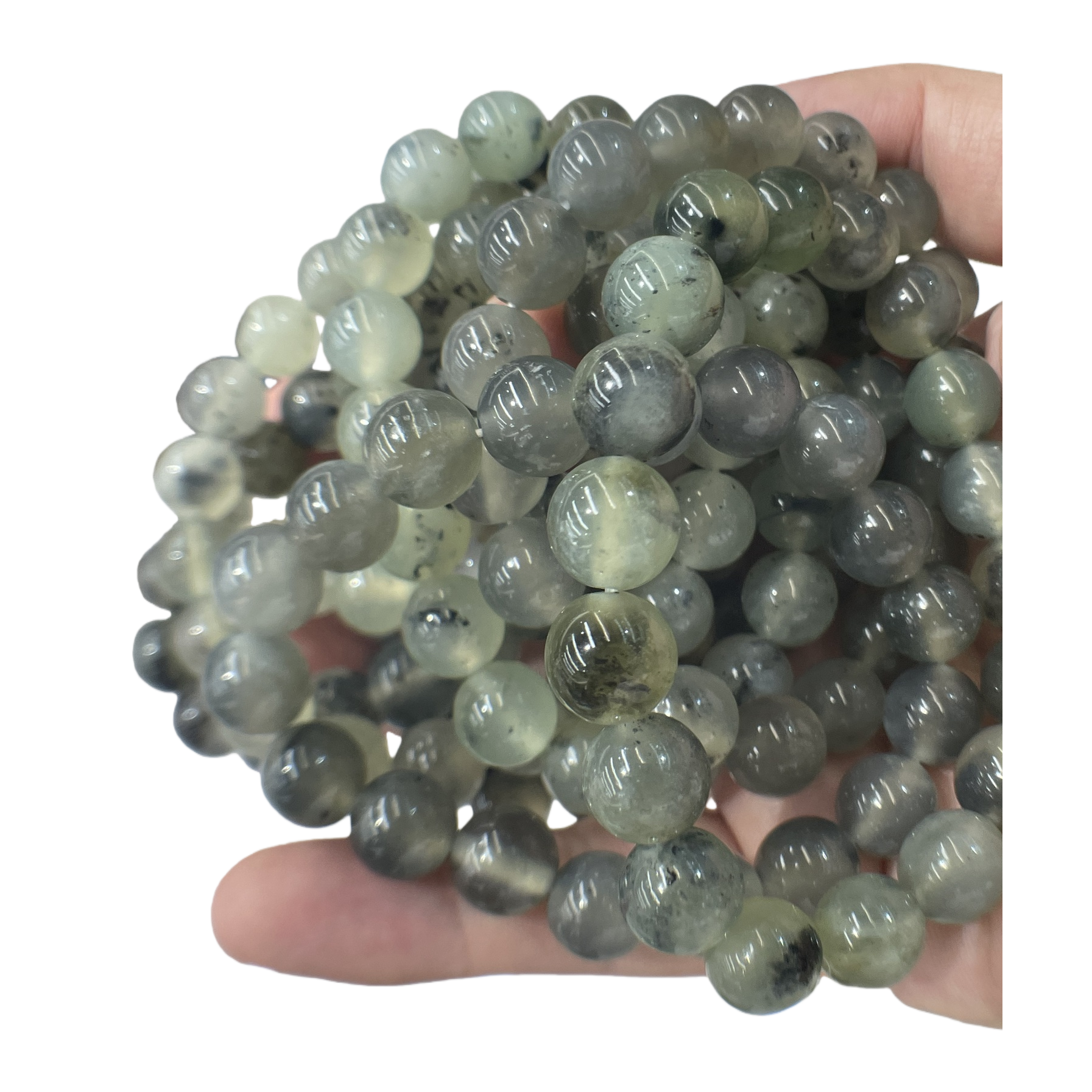 10mm natural ink-wash jade bracelet, fashionable bracelet, simple jewelry for boys and girls, trendy and versatile accessory Item Picture
