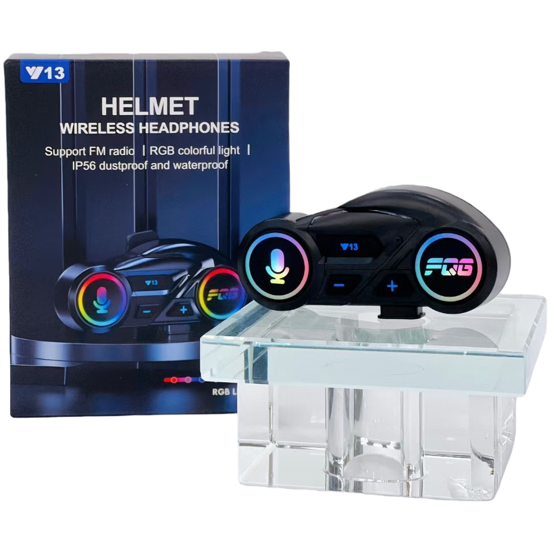 Auriculares inalámbricos de casco negro con luces de color RGB soporte FM transceptor de sonido hd calidad de sonido deportes auriculares de carrera Item Picture
